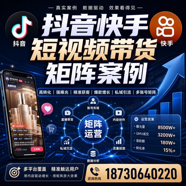 湘潭短视频带货团队多平台矩阵自动分发案例